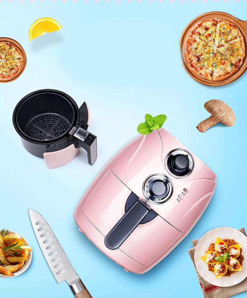 2.5L фритюрницы для картофеля фри машина бытовой небольшой емкости полностью автоматическая интеллектуальная без топлива электрическая фритюрница духовка
