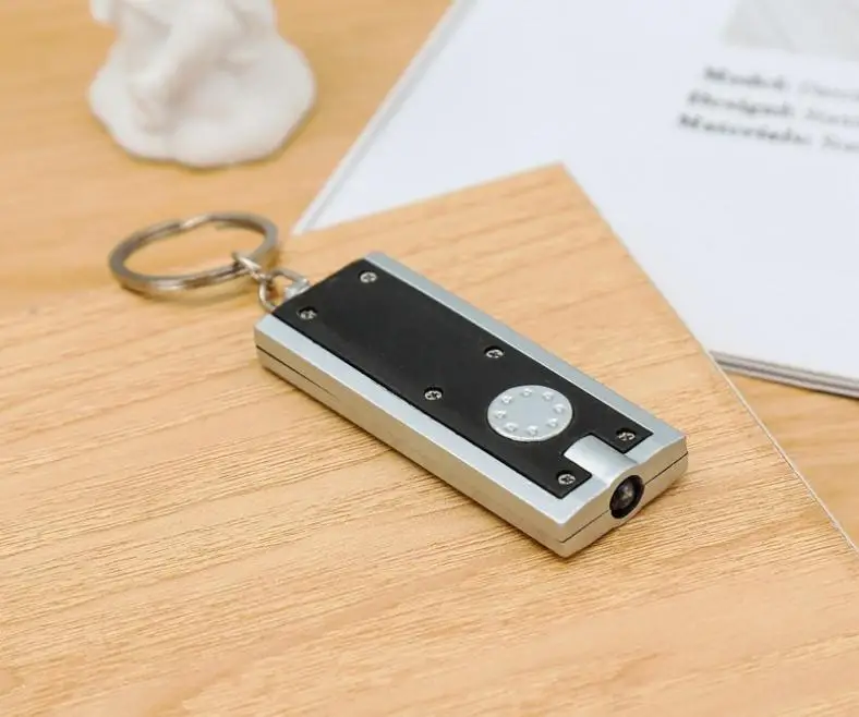 Оптовая продажа 500 шт. мини брелок карманный фонарик светодиодный для Тетрис