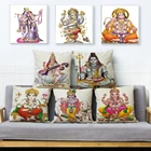 Индийский Буддизм чехол для подушки с принтом размером 45*45 см льняные наволочки подушки Чехлы для дивана домашний декор мифологии портрет наволочка