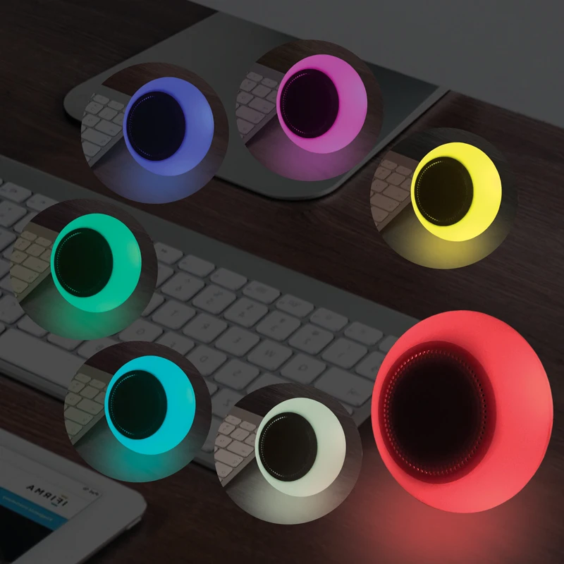 Портативный СВЕТОДИОДНЫЙ цветной мини Hi-Fi беспроводной Bluetooth динамик TF карта USB музыкальный сабвуфер громкий динамик s для телефона ПК с микрофоном