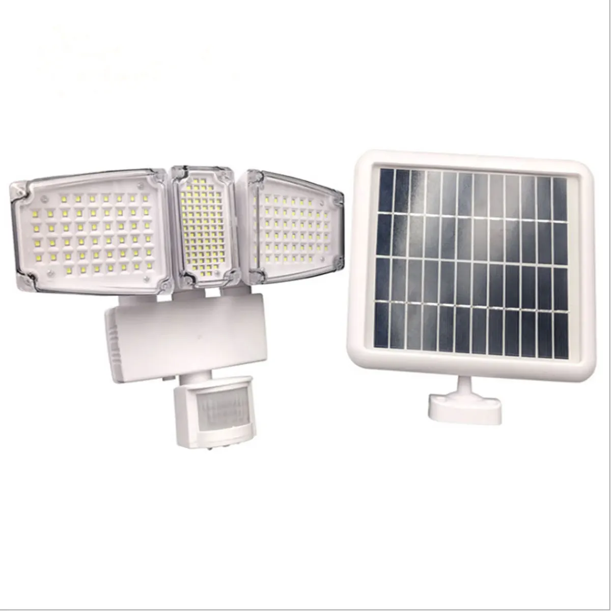 178 LED с тройной головкой на солнечных батареях PIR датчик движения Активированный