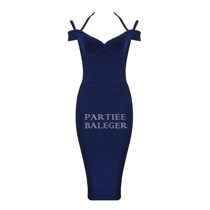2019 New Arrival Trendy Braided Design Sexy Off The Shoulder Short Sleeveless Backless Celebrity Party Club Bandage Dress | Женская