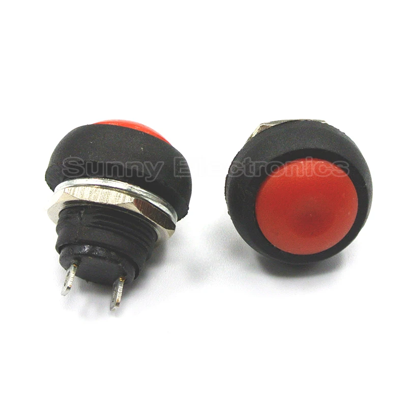 

10Pcs RED Mini Round Toggle Switch 12mm Momentary Push button Switch