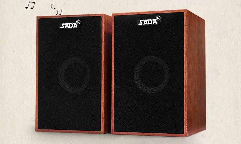 SADA V-160 Настольный 3D объемный качественный стерео бас USB Деревянный сабвуфер компьютерный динамик ПК телефон динамик s для ноутбука