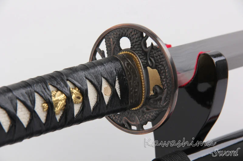 Японский самурайский меч катана Dragon кованая Дамасская сталь острота для резки