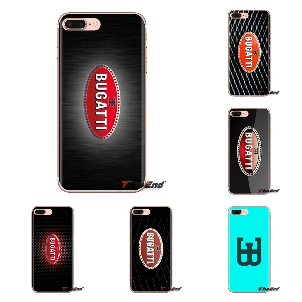 Прозрачные мягкие чехлы супер автомобиль Bugatti логотип искусство для LG Spirit Motorola Moto