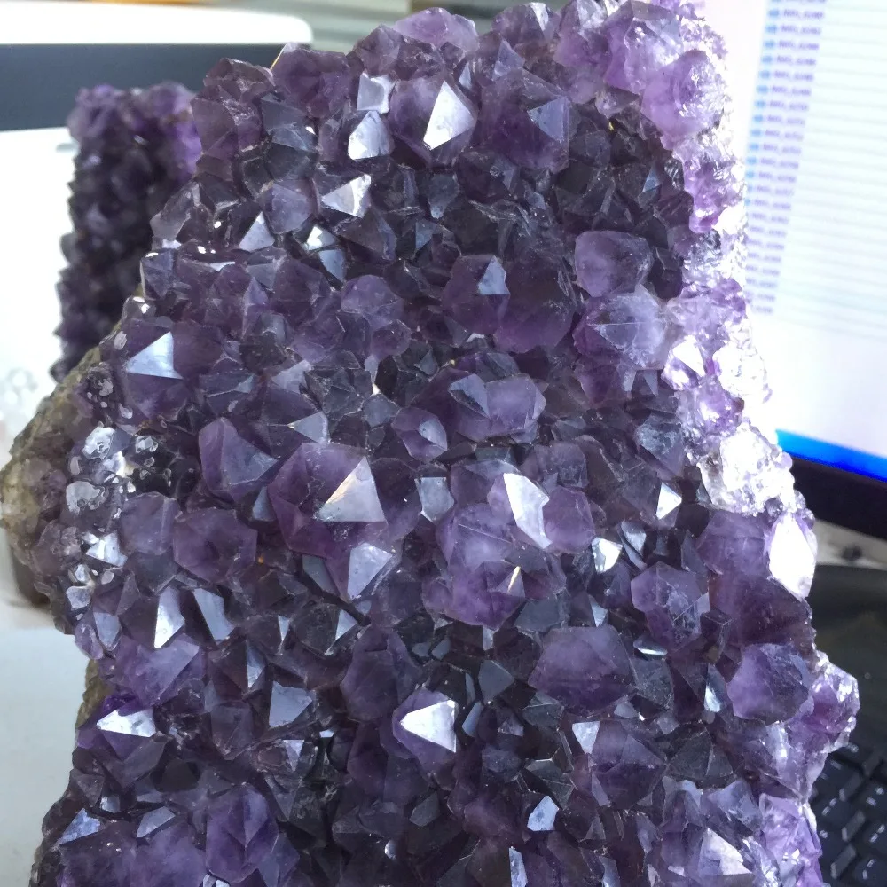 5 1 кг натуральный Глубокий фиолетовый аметистовая Друза Geode образец украшения