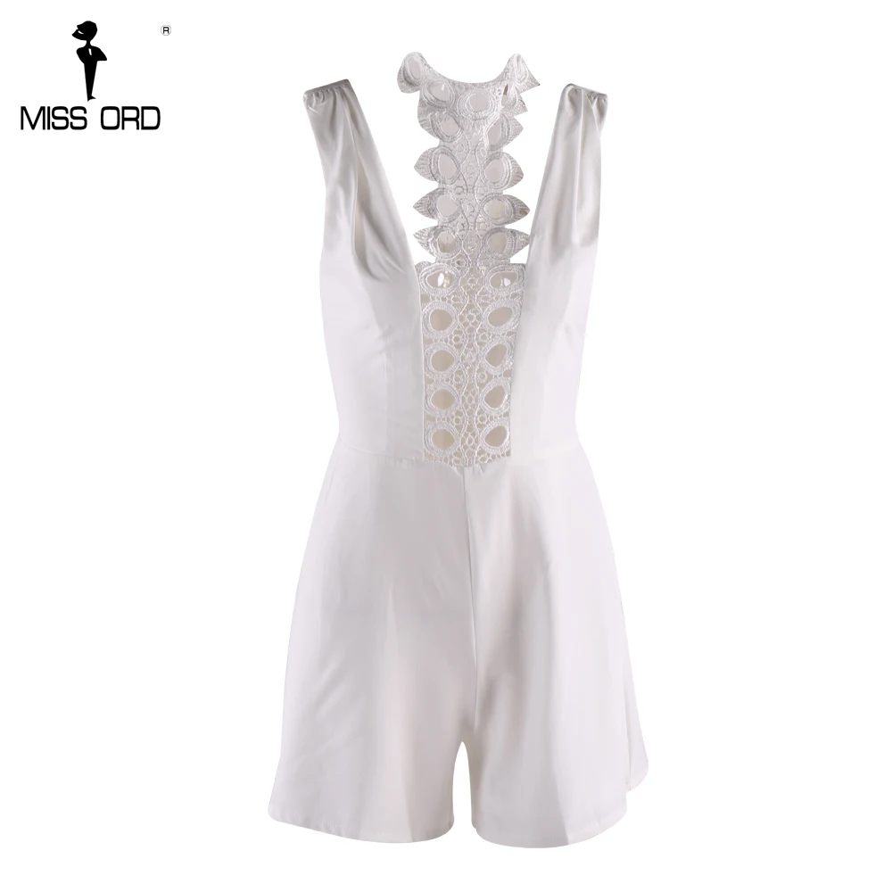 Женский комбинезон MISSORD белый с открытыми плечами FT8232-1 2019 | Женская одежда