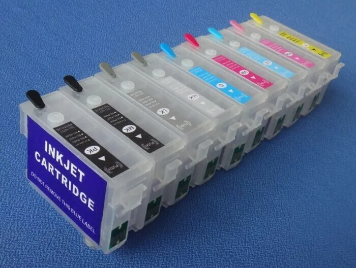 

5 sets of t7601-t7609 empty refillable ink cartridge with auto resset chips for EPSON P600 ,free shipping