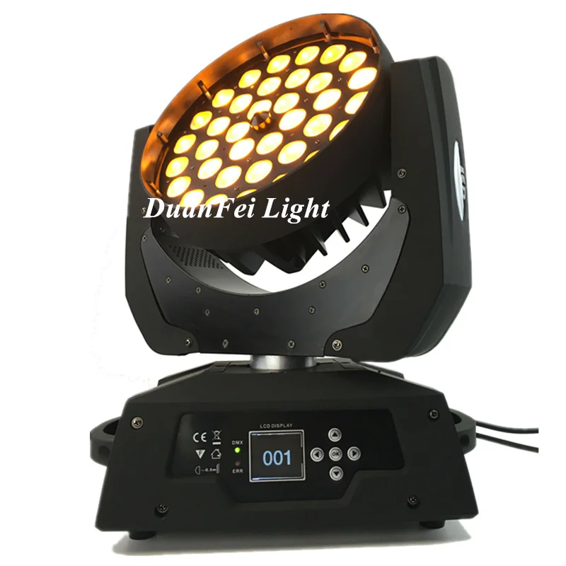 (RoadCase) 6 шт./лот Lyres Led Rgbwa UV Wash Zoom 36x18 Stage Dj движущаяся головка 36x18w|Эффект освещения