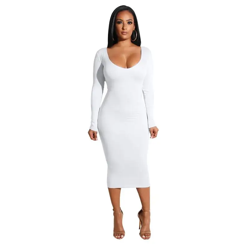 Пикантные Для женщин Bodycon платья 2018 Новое поступление Повседневное Длинные
