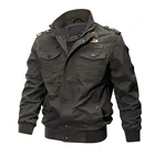 Куртка-бомбер мужская тактическая в стиле милитари, пальто армейского зеленого цвета, повседневная верхняя одежда, пилот-карго, 2020 размера плюс