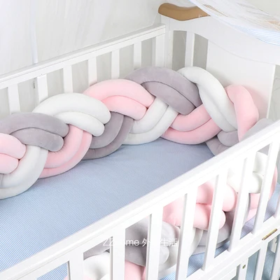 2/3M Nordic Long Knotted Braid Pillow Cotton Knots Cushion Decorative Sofa Baby Bumper Crib Bed Protector Kids Room Decor | Дом и сад