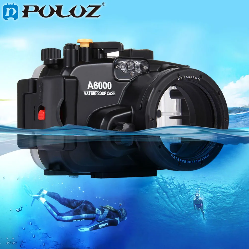 値段 Puluz 40メートル1560インチ130ft奥行き水中水泳ダイビングケース防水カメラバッグハウジングケース用ソニーa6000