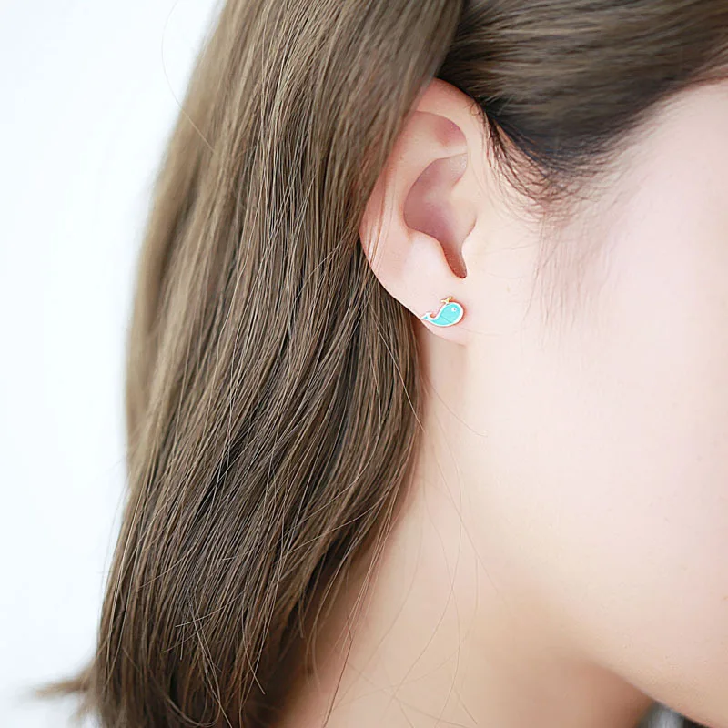 Женские гипоаллергенные серьги гвоздики из серебра 100% пробы|hypoallergenic stud earrings|fashion