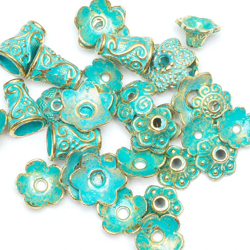 130 шт/лот Античное серебристое покрытие из цинкового сплава Bead Caps Подходят для создания украшений 4-15 мм.