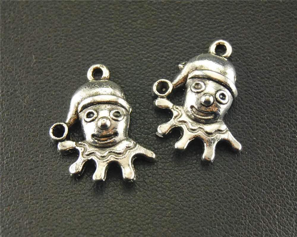 10 шт. серебряный цвет очаровательные клоуны DIY ювелирные изделия аксессуары на