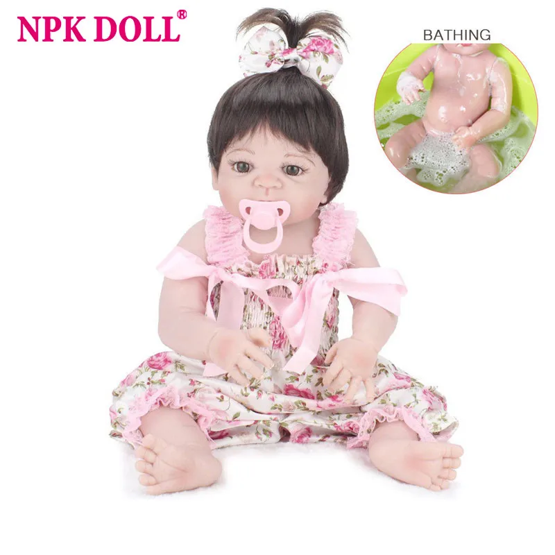 NPKDOLL Куклы реборн игрушки 55 см полная силиконовая Реалистичная кукла
