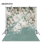 Фон для студийной фотосъемки новорожденных с изображением белых цветов