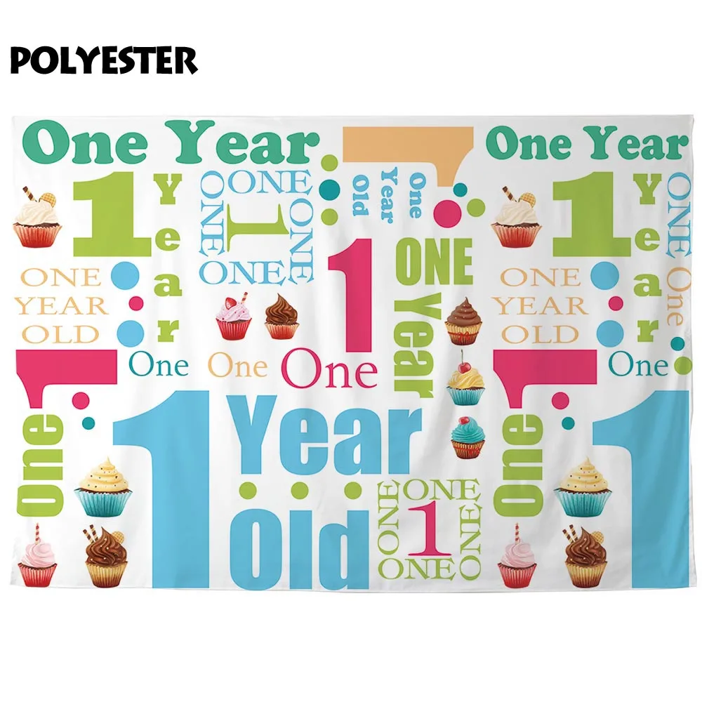 Allenjoy фото фон один год День рождения Юбилей красочный торт для семейвечерние