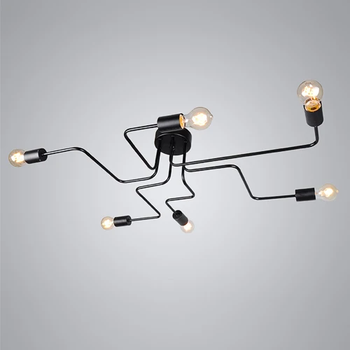 6 Light E27 Современная Скандинавская люстра столовая люстра Дуэль светодиодный светильник геометрический неправильный - Цвет корпуса: 6 Light