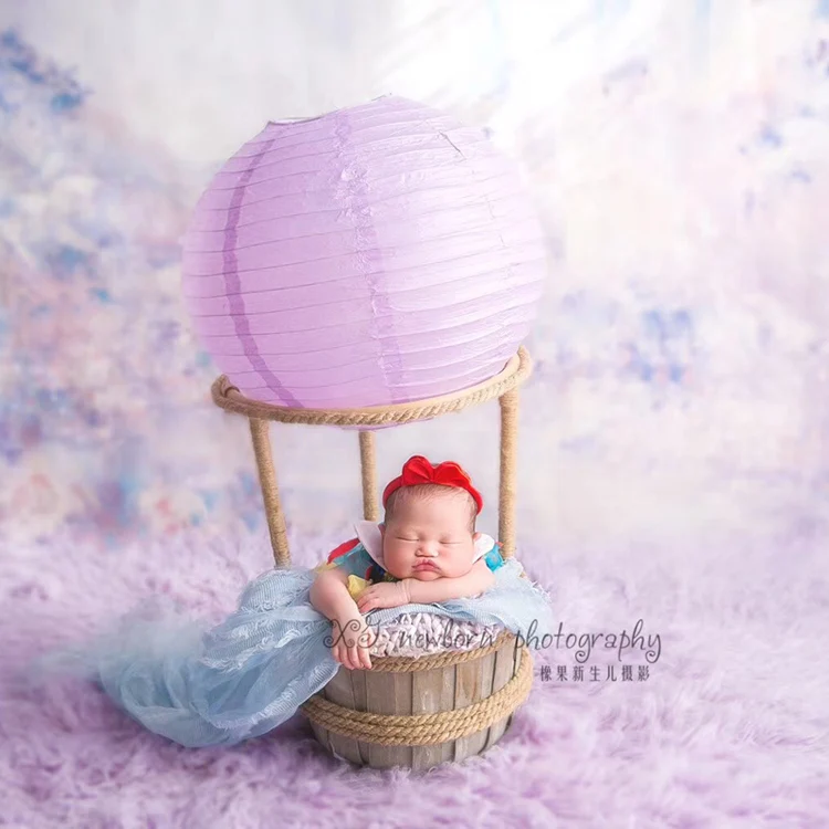 Новорожденный ребенок Фотография огонь шарики реквизит младенец bebe Fotografia аксессуар для детской фотосессии студия горячий воздушный шар корзина реквизит