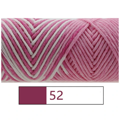 NO 52 Colour 3 шт./лот смешанные цвета детские хлопчатобумажная пряжа натуральная мягкая молочная толстая пряжа для вязание крючком из шерсти вплетать в пряжу нить ручной работы - Цвет: NO 52 Colour