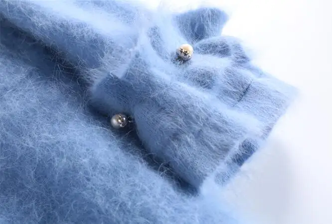 2019 рукав-бабочка украшает повседневное толстое теплое новое Настоящее Норковое