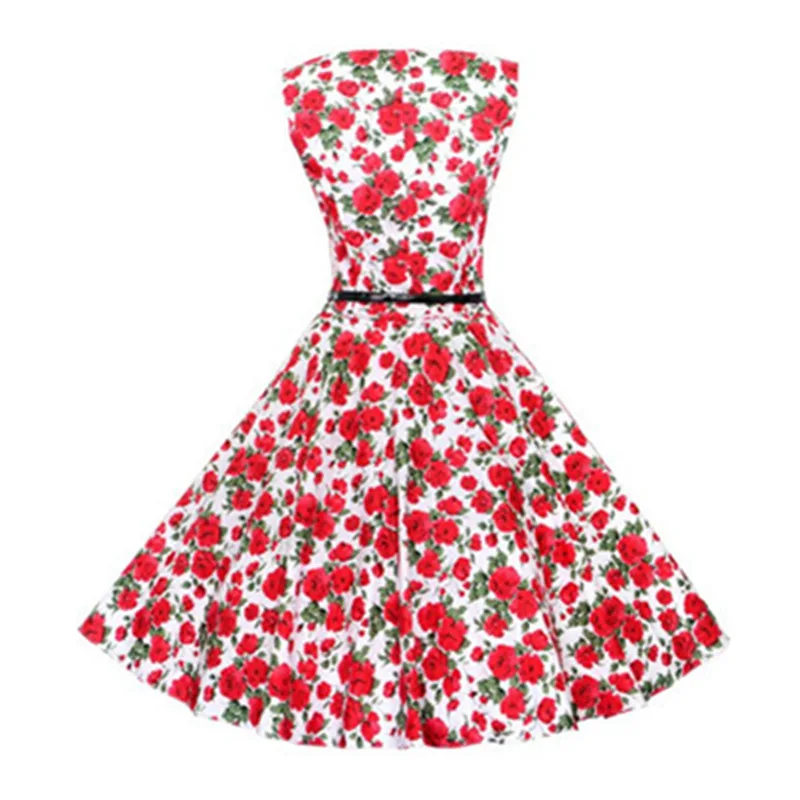 Женское винтажное платье в стиле Одри Хепбёрн с круглым вырезом|dress audrey|floral print