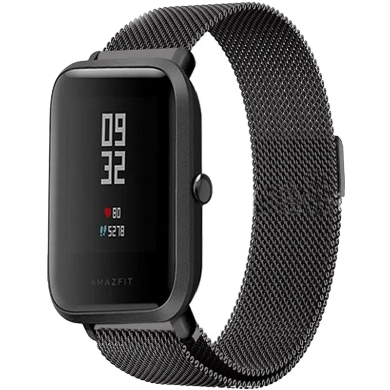 Milans Strap For Xiaomi Huami Amazfit Bip BIT Lite Youth Smart Watch Metal Replaceable Band 20MM Stainless | Электроника