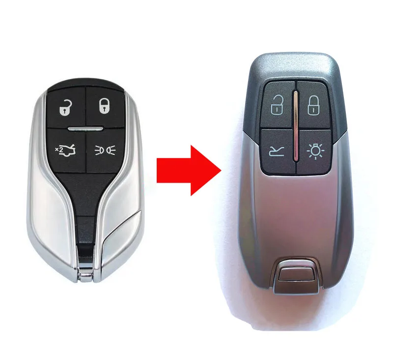 4 кнопки Замена модифицированный умный дистанционный ключ корпус для Maserati брелок