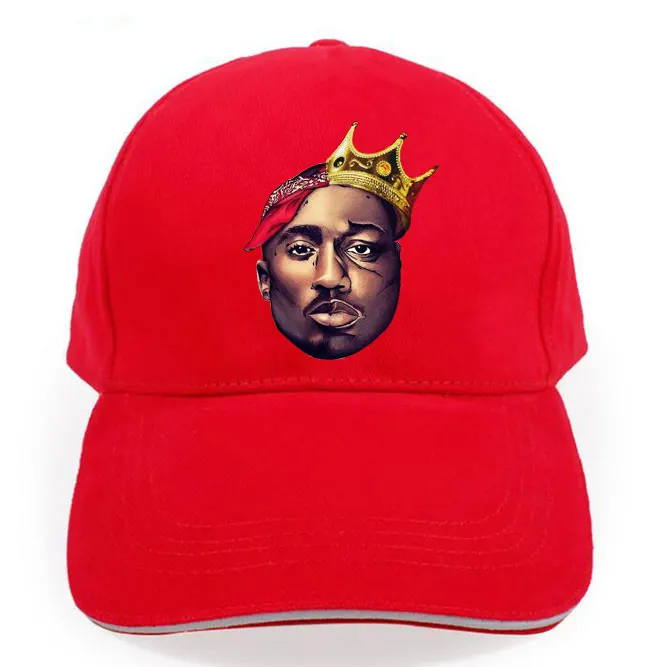 Модная бейсболка biggie 2PAC Tupac rap hiphop king из хлопка для мужчин и женщин Снэпбэк Кепка