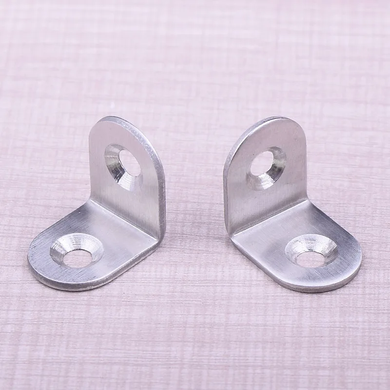 FGHGF 10pcs Stainless Steel Corner Brackets Right Angle Iron Bracket for Furniture Fittings Toilet Connector | Обустройство дома