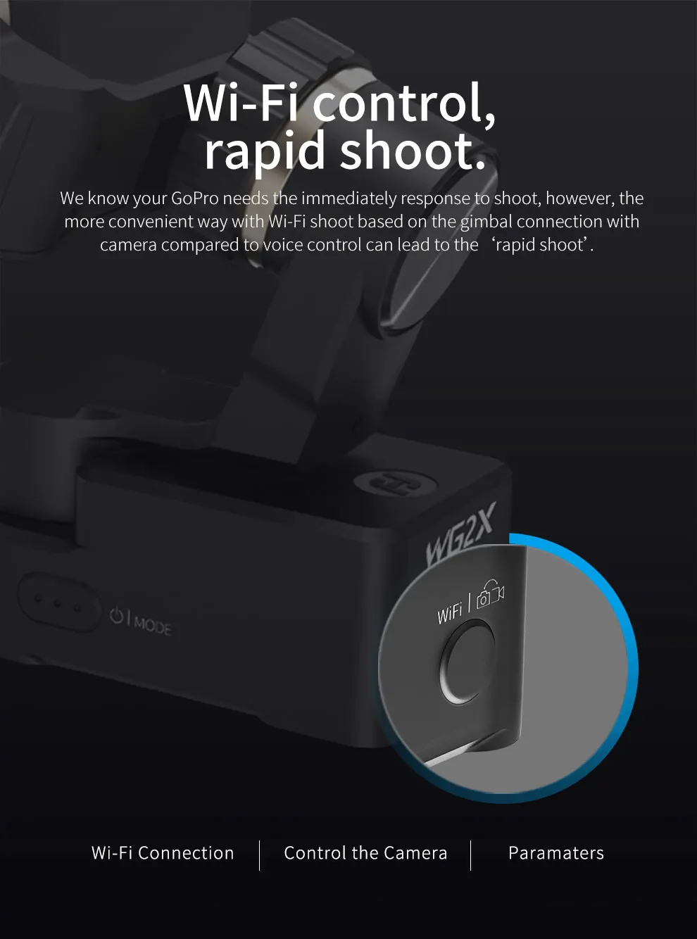 Zhiyun Rider M ручной карданный стабилизатор для gopro 4, Feiyu WG2X переносной карданный стабилизатор для GoPro Hero7 6 5 4 YI 4K SJCAM Экшн-камера