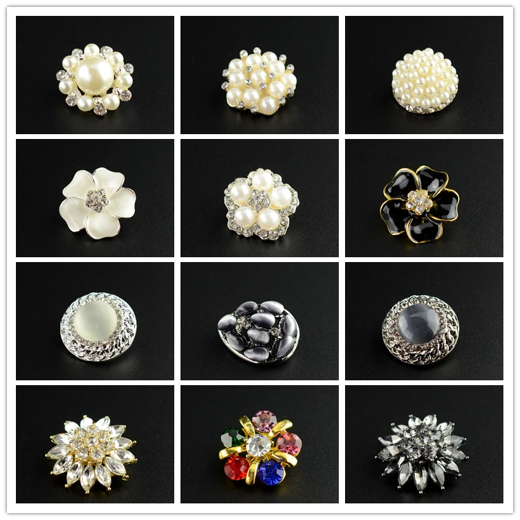 5 шт./лот Роскошные жемчужные пуговицы декоративные с плоской задней стороны