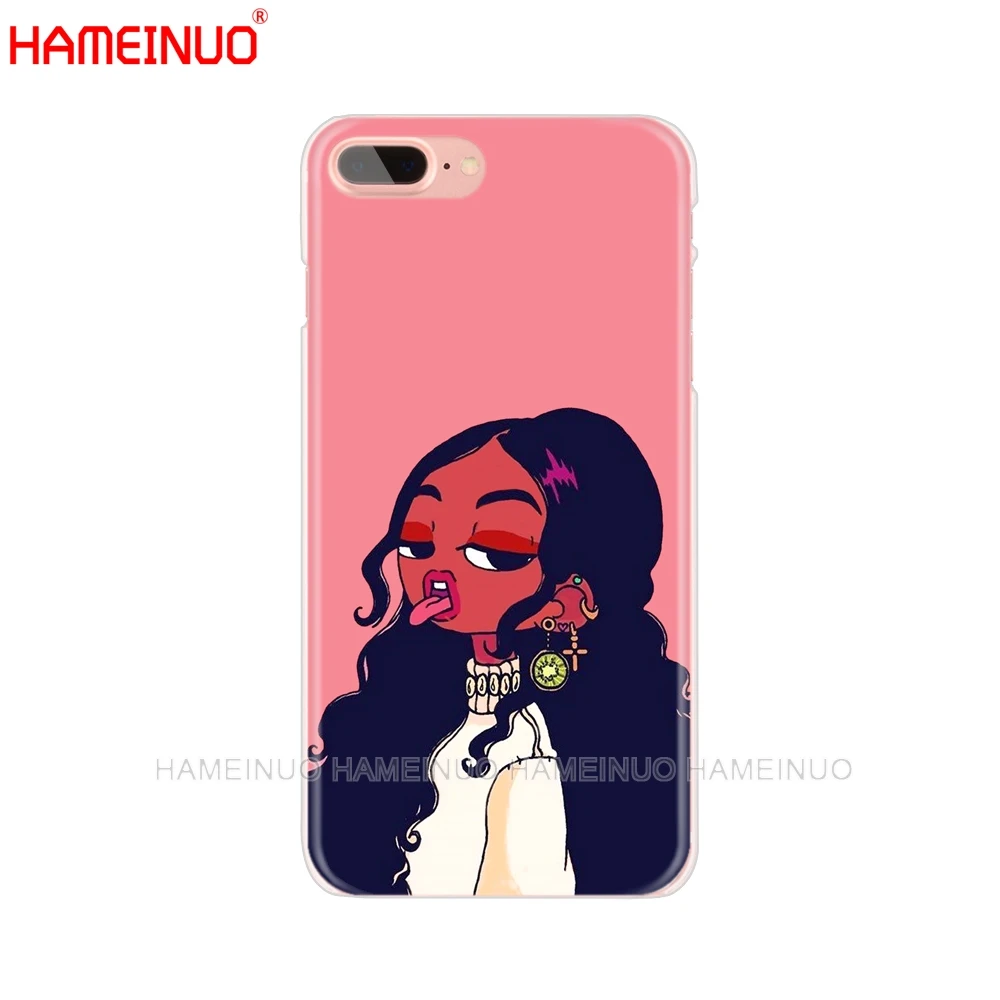 HAMEINUO модный сексуальный черный чехол для мобильного телефона iphone X 8 7 6 4 4S 5 5S SE 5c 6s