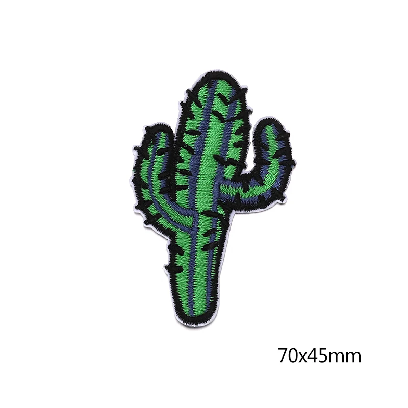 4 дизайн Кактус железа патчи для одежды аппликации вышивки наклейки декоративные