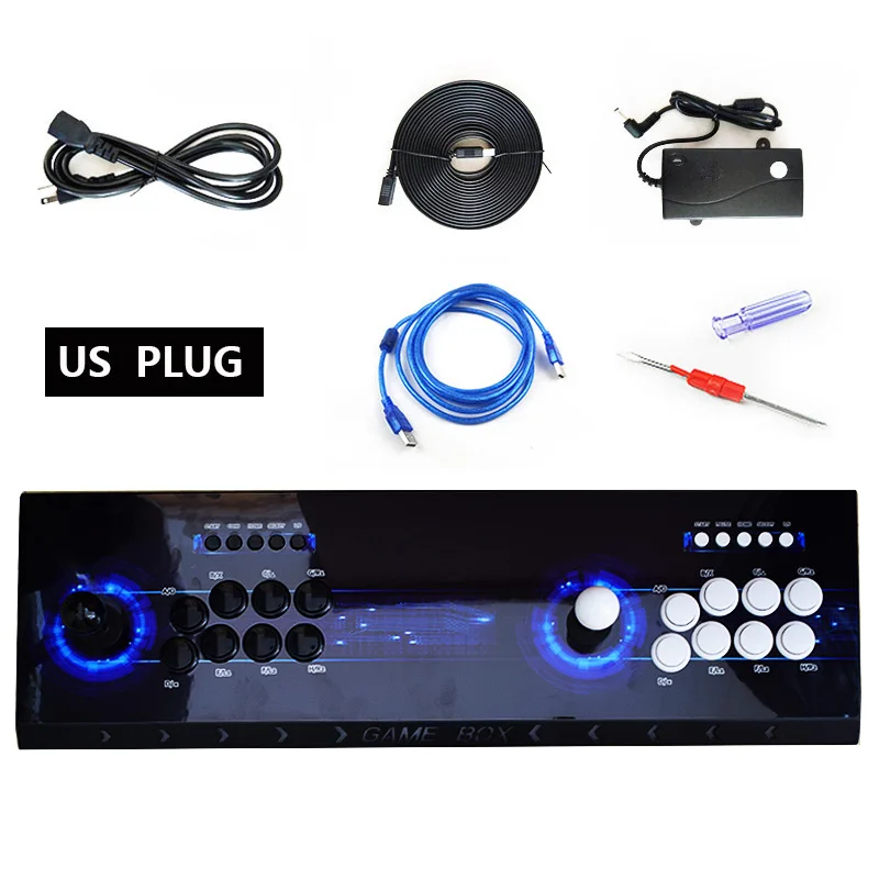 Style 1 US PLUG IYO Pandora 3D аркадная коробка 2448 134* 3D игры Нулевая задержка 8 кнопок Sanwa Джойстик 2 игрока контроллер Ретро игровая аркадная консоль - Цвет: Style 1 US PLUG
