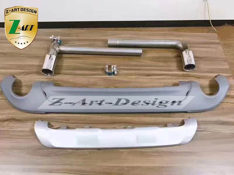 Z ART PP тюнинг задний диффузор + выхлопных газов для BMW X1 F48 2016 2017 2 0 т 1 5 T|exhaust for bmw|exhaust