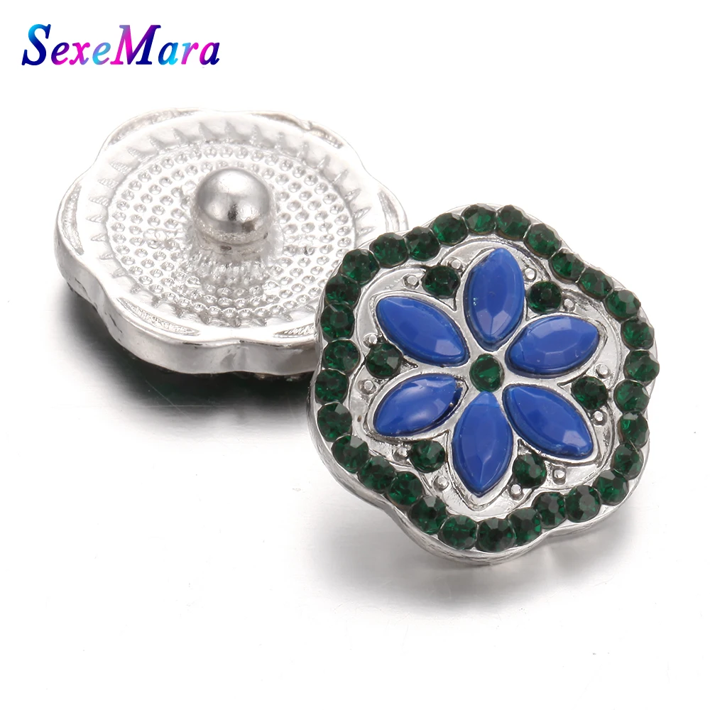 10 шт./лот новые ювелирные изделия пуговицы в форме цветка со стразами подходят