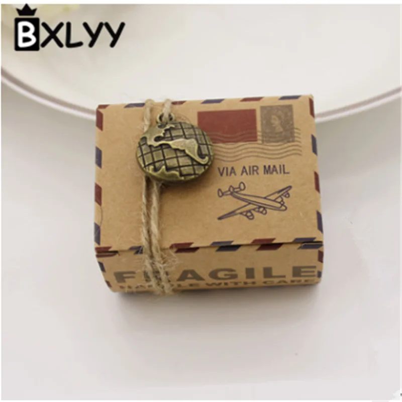 Лидер продаж винтажная коробка для конфет BXLYY из крафт бумаги 10 шт. Подарочная