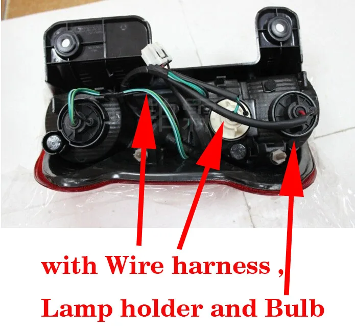 Левый и правый задний фонарь с жгутом проводов держателем лампы лампочкой для