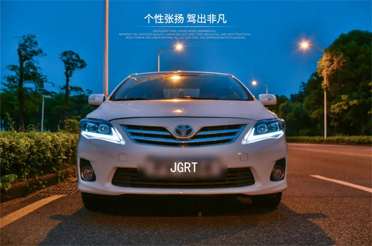 Автомобильный стиль светодиодный фары для Toyota Corolla 11-13 для Corolla Головной фонарь светодиодный объектив двойной луч H7 HID Xenon bi xenon объектив