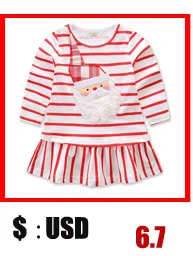 Samgami baby Новинки для девочек платье красного цвета с длинным рукавом осеннее платье в горошек одежда для малышей хлопковый Рождественский Карнавальный костюм для детей