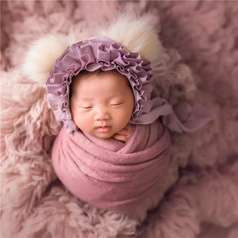 Lovely Newborn Pixie Hat Fuzzy Boy Cute Prop Bonnet Neutral Bear for Photography Shoot Baby Birthday Gift | Детская одежда и обувь