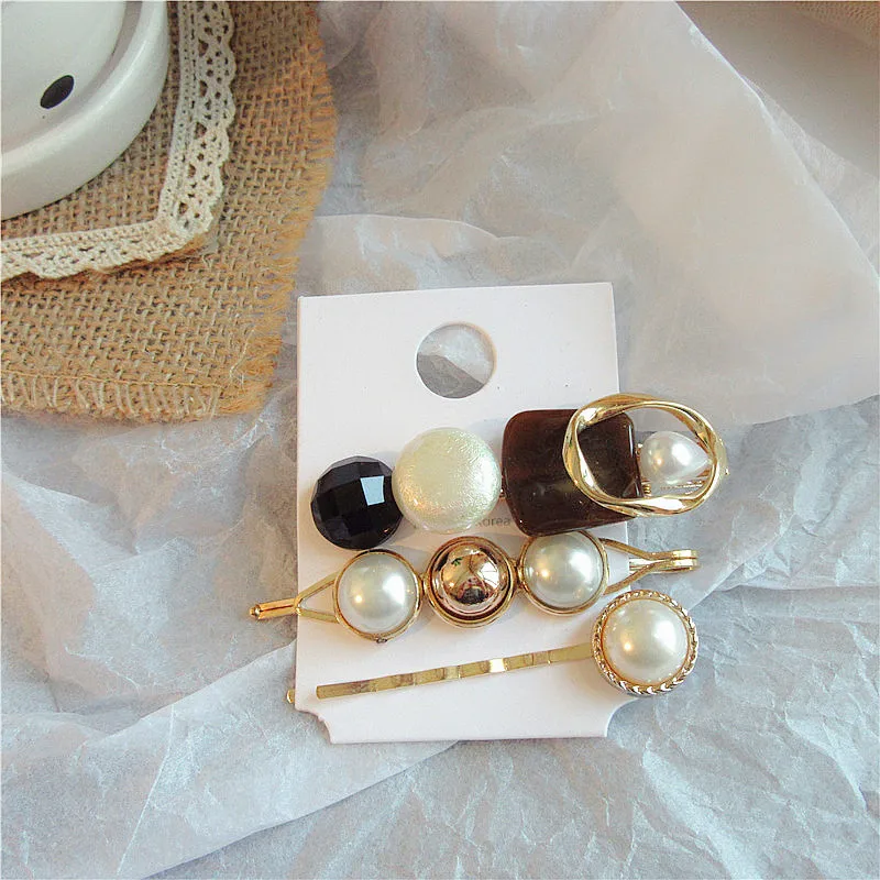 HZ, винтажная Цветочная оболочка, новинка, имитация жемчуга, заколка для волос, сплав, зажим для волос, полые заколки, шпилька, аксессуары для волос для женщин