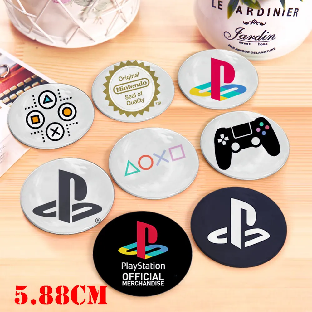 8 шт. PS4 значок ПВХ PlayStation игровая модель символ Косплей нагрудная Кнопка орнамент