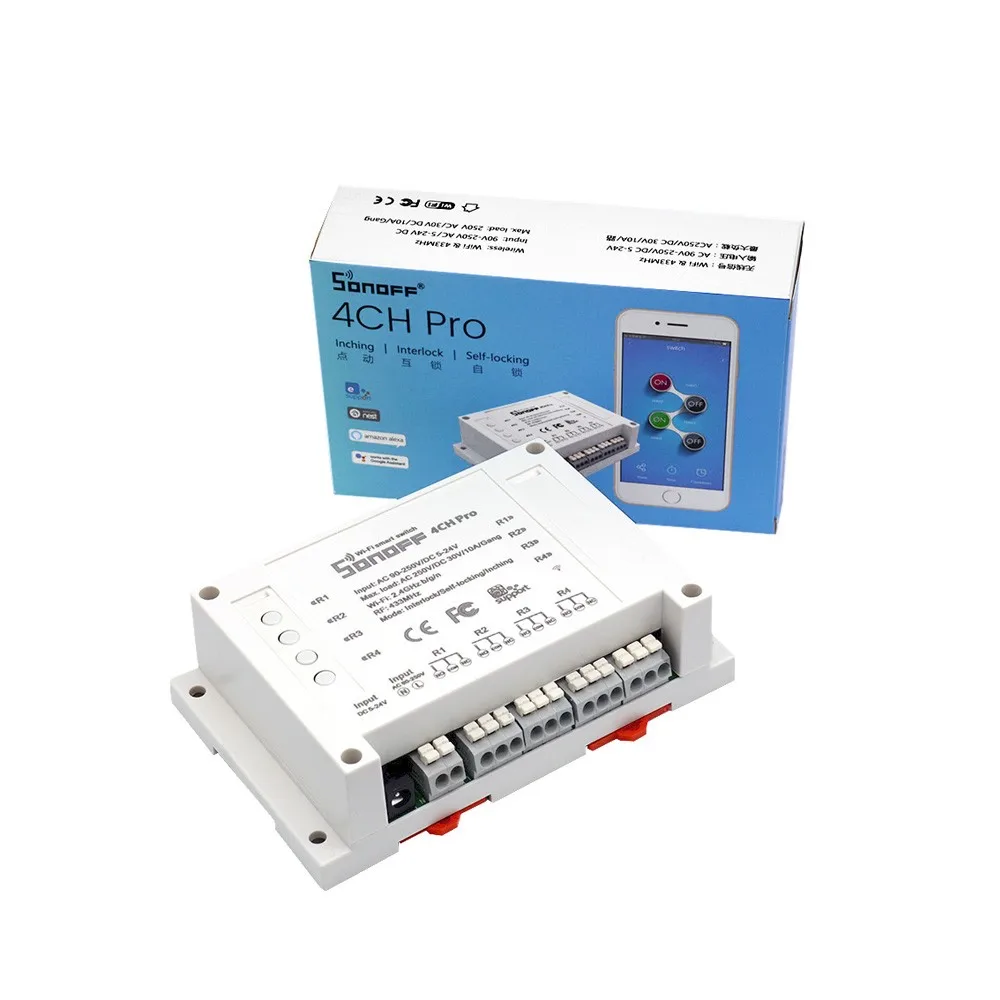 Sonoff 4CH Pro/4CH Pro R2 433 МГц 4 канала банды RF беспроводной пульт дистанционного