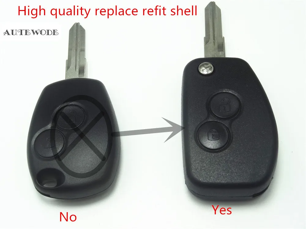 Чехол для автомобильного ключа AUTEWODE откидной складной чехол брелок Renault Dacia Modus