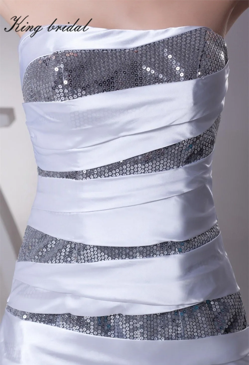 2017 Без Бретелек Красивая Серебряная Черная Мягкая Мини Блесток Пром Платья